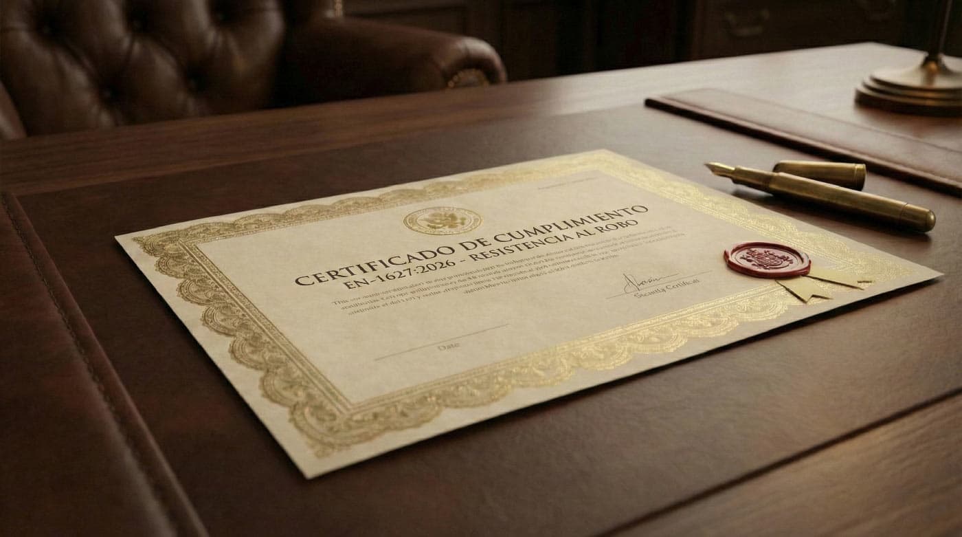 Certificado oficial de seguridad EN-1627:2026