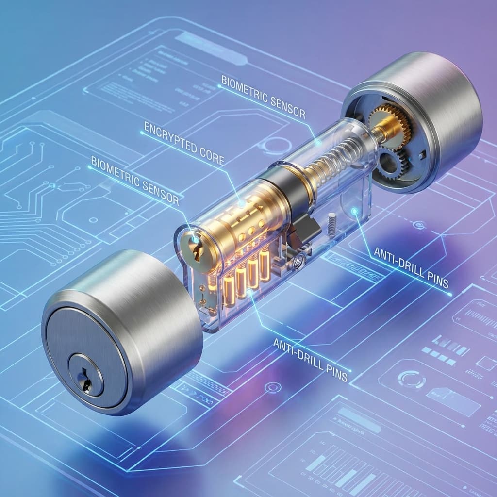 Instalación de candado de seguridad en cierre metálico