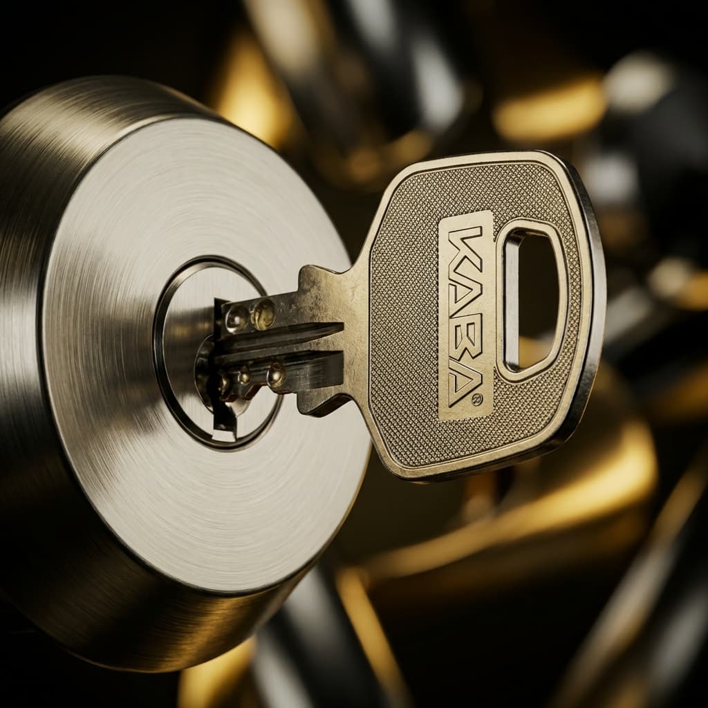 Llave de alta seguridad Kaba entrando en cilindro