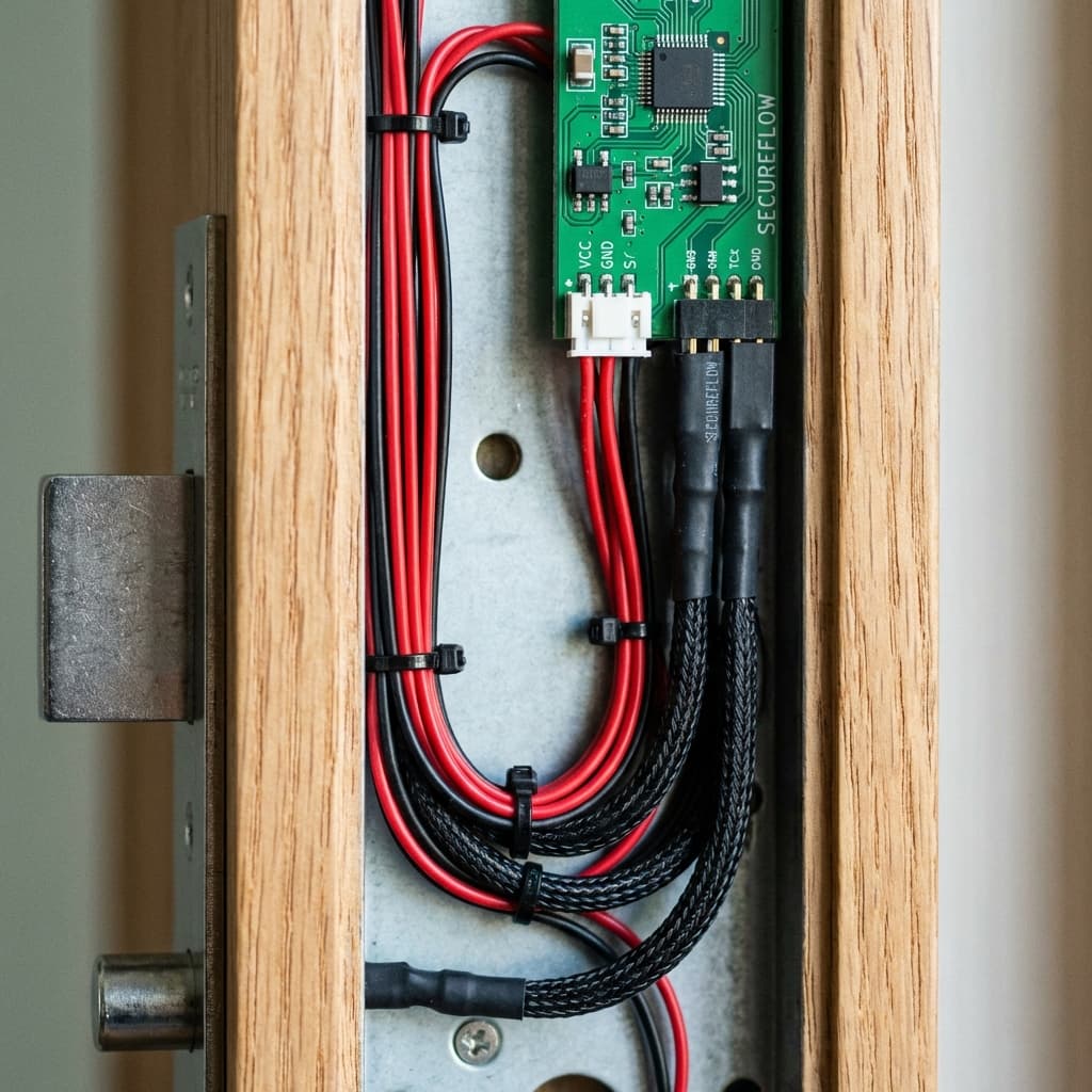 Instalación de cableado para cerradura inteligente